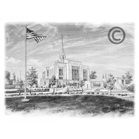 Ogden Utah Renovated Temple Drawing